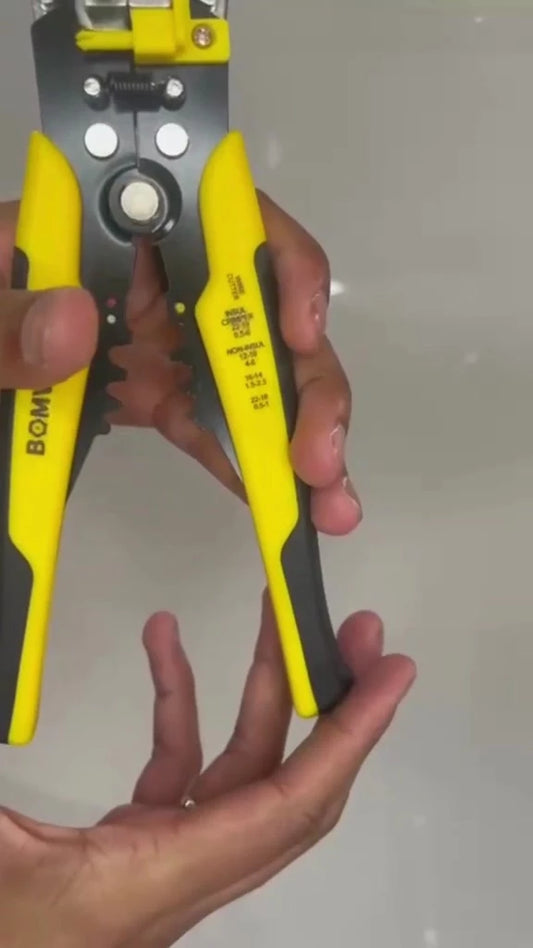 Alicate Decapador de Fios Automático 3 em 1 Bomvink BOM1702 Profissional Corte e Crimpagem