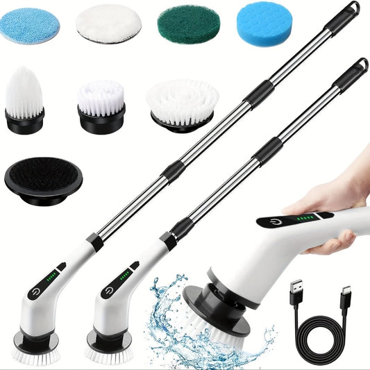 Spinora™ ⭐⭐⭐⭐⭐ Escova Elétrica Giratória de Limpeza - Escova De Limpeza Ajustável Janela Banheiro e Cozinha Ferramenta 3 em 1 Recarregável