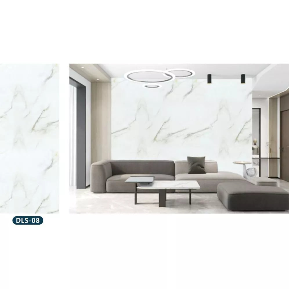 Placa Adesiva 120cmX280cm Mármore Parede Vinilica Lavável Impermeável Visual Premium Sem Obra