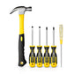 Kit Jogo de Ferramentas Alicate Martelo Chave De Fenda Philips Testador de Voltagem 9 Peças