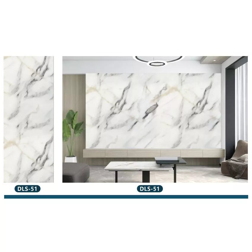 Placa Adesiva 120cmX280cm Mármore Parede Vinilica Lavável Impermeável Visual Premium Sem Obra