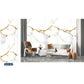 Placa Adesiva 120cmX280cm Mármore Parede Vinilica Lavável Impermeável Visual Premium Sem Obra