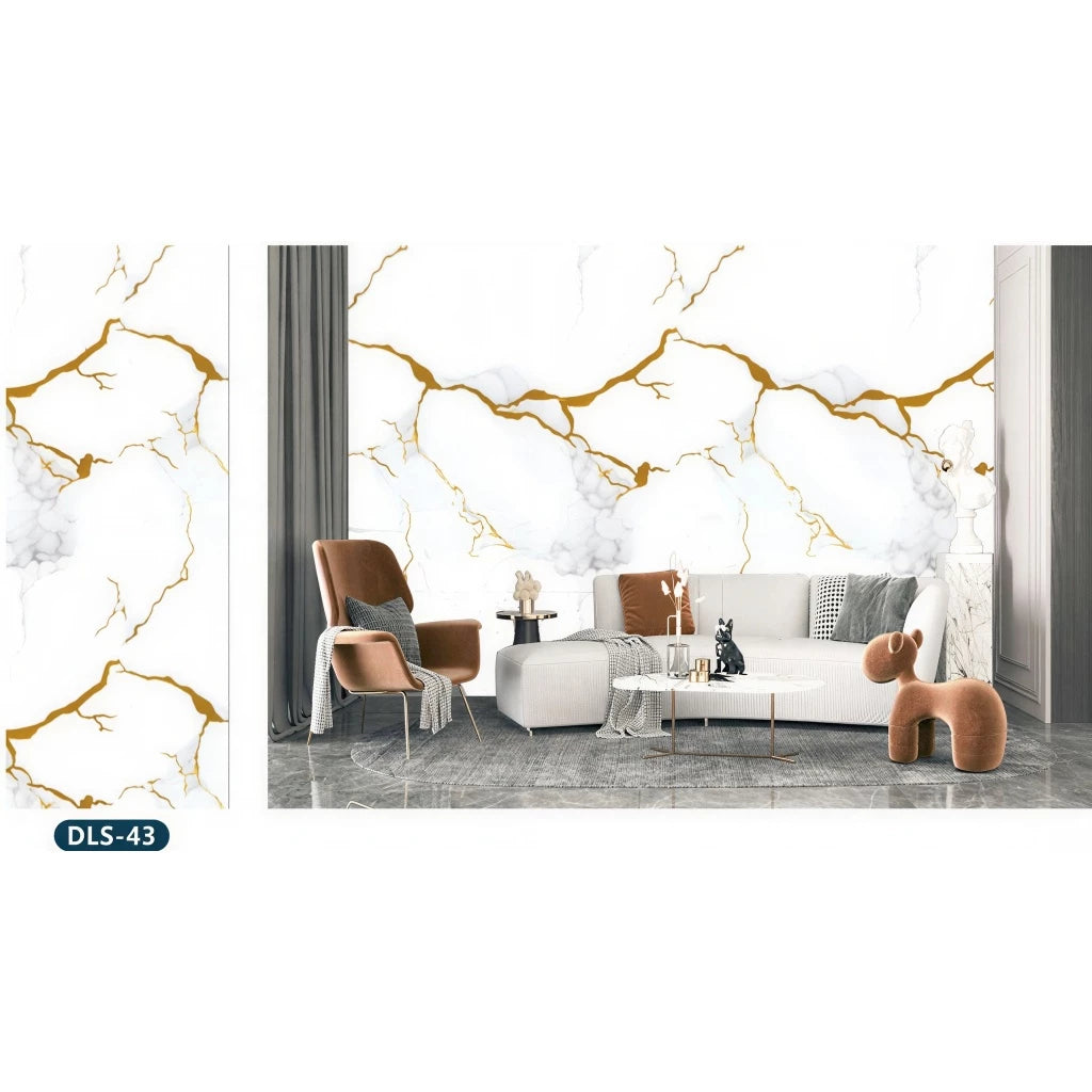 Placa Adesiva 120cmX280cm Mármore Parede Vinilica Lavável Impermeável Visual Premium Sem Obra