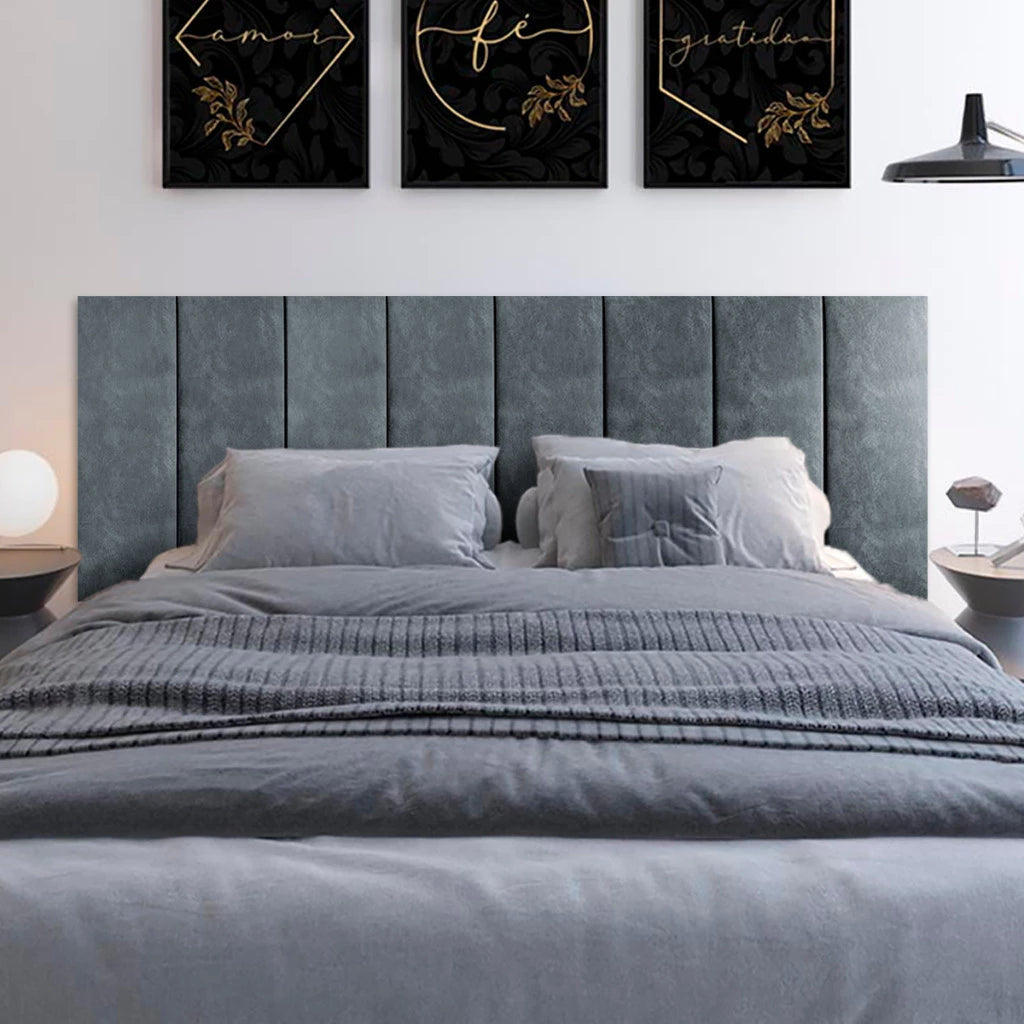Cabeceira Modular Estofada Premium Elegance – Painel Adesivo Sem Furos para Cama Box Casal, Queen e King