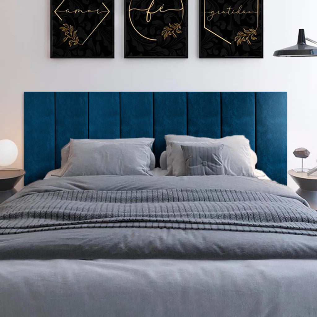 Cabeceira Modular Estofada Premium Elegance – Painel Adesivo Sem Furos para Cama Box Casal, Queen e King
