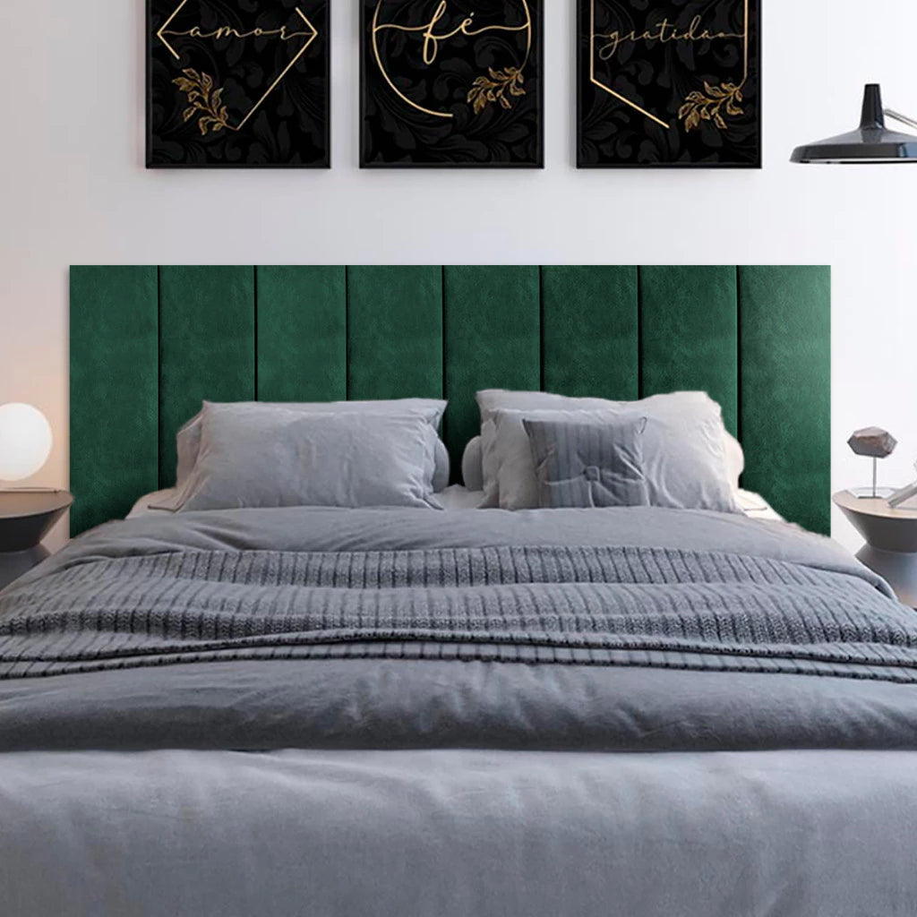Cabeceira Modular Estofada Premium Elegance – Painel Adesivo Sem Furos para Cama Box Casal, Queen e King