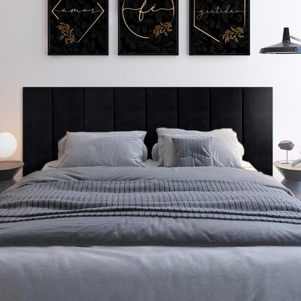 Cabeceira Modular Estofada Premium Elegance – Painel Adesivo Sem Furos para Cama Box Casal, Queen e King
