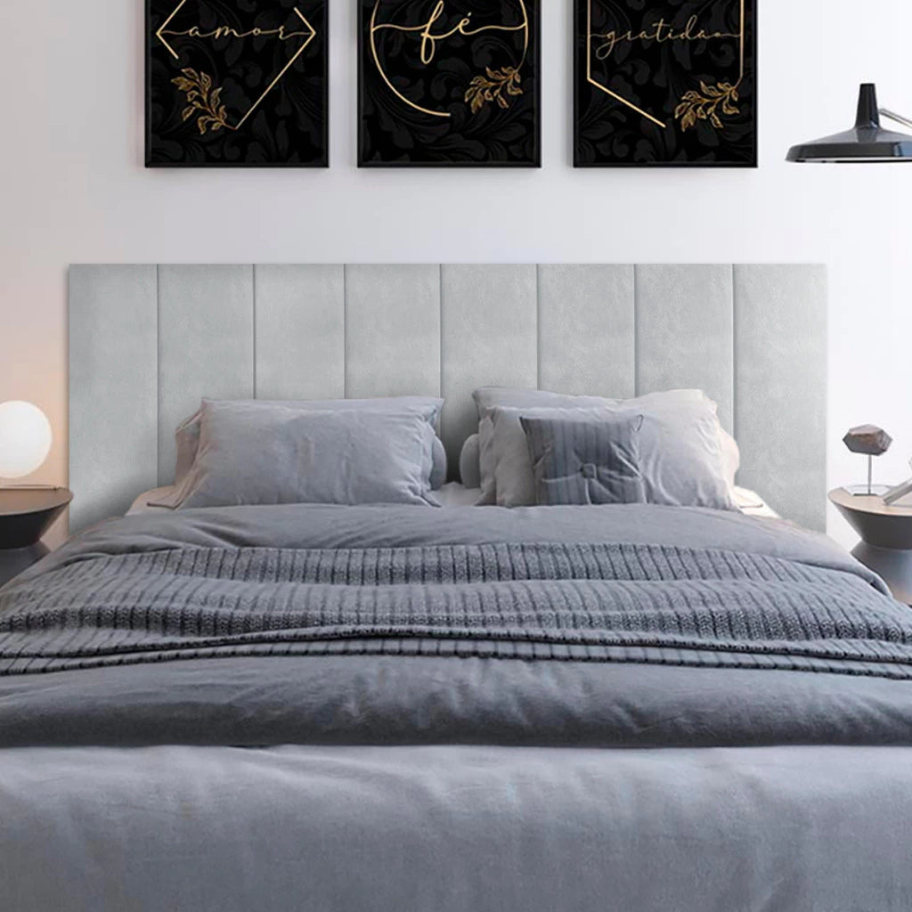 Cabeceira Modular Estofada Premium Elegance – Painel Adesivo Sem Furos para Cama Box Casal, Queen e King